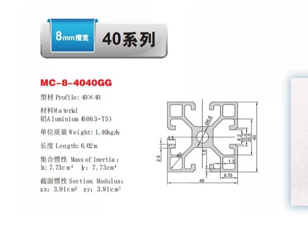 價(jià)格不同的鋁型材，拿40x40鋁型材種類(lèi)舉例說(shuō)明